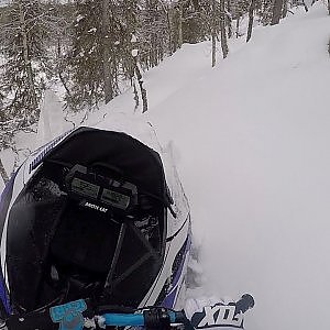 Arctic Cat Alpha One 154'' | Deep & Steep hills and wet snow - YouTube