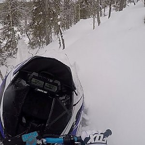 Arctic Cat Alpha One 154'' | Deep & Steep hills and wet snow - YouTube